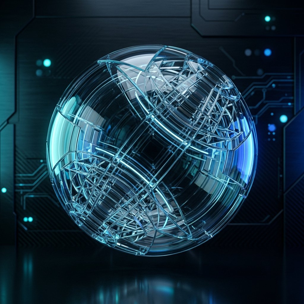 Sphère 3D en verre premium